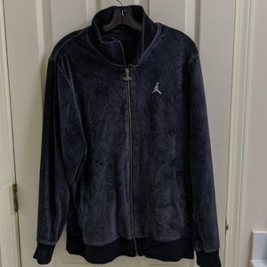 Air Jordan velour track jacket in dark grey